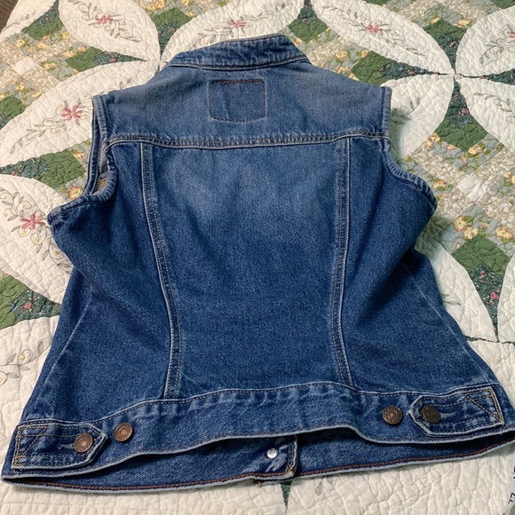 Levi’s Strauss Denim Jean Jacket VEST 100% Cotton Size Misses Medium (8-10) - Picture 7 of 7